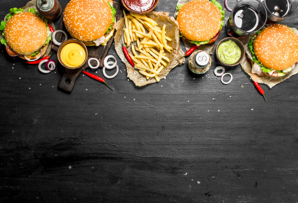 cheeseburger and fries