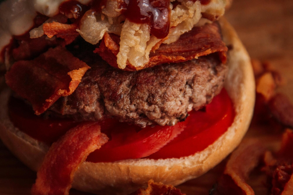 pretzel bun burger